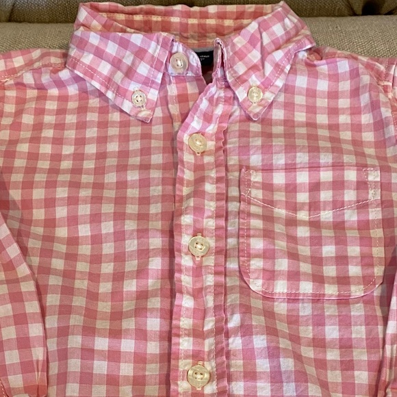 GAP Other - babyGap Boys Pink Gingham Button Down Shirt 3T
